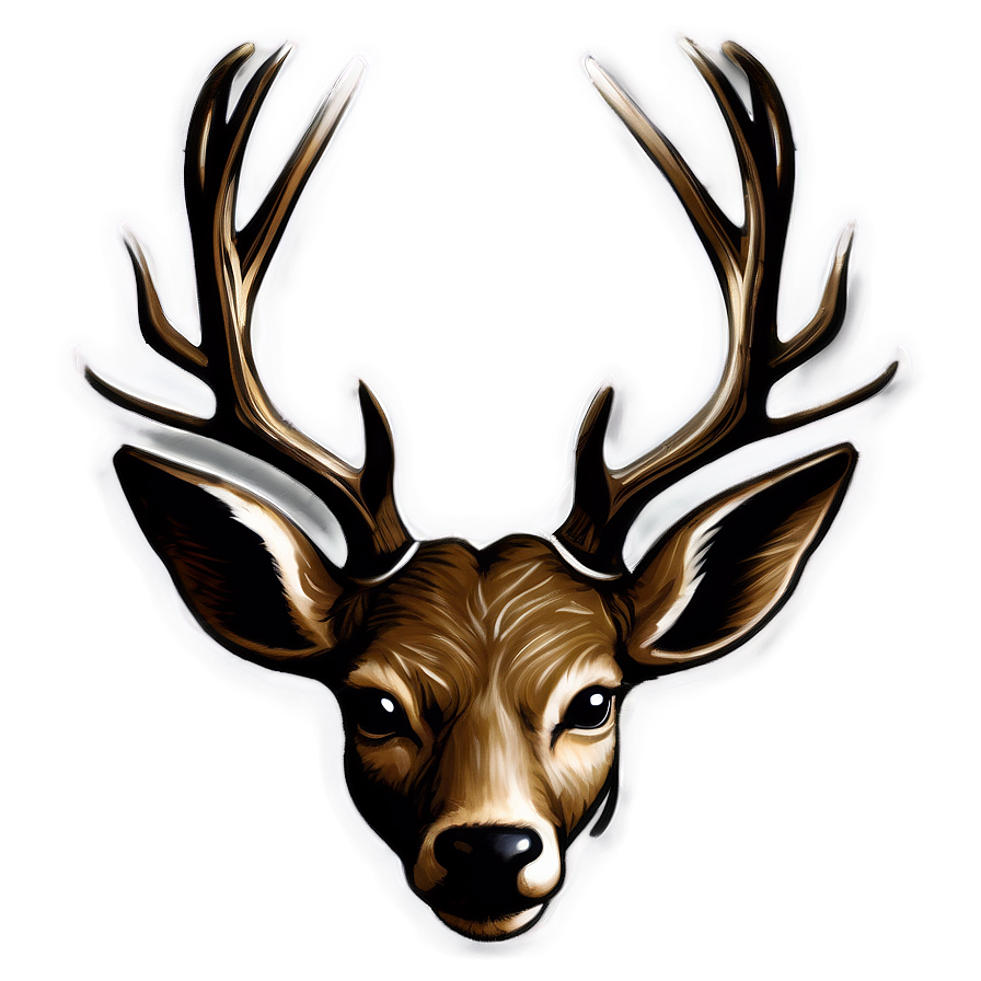 Chalkboard Deer Head Drawing Png 90