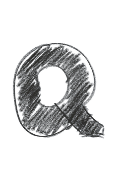 Chalkboard Style Letter Q