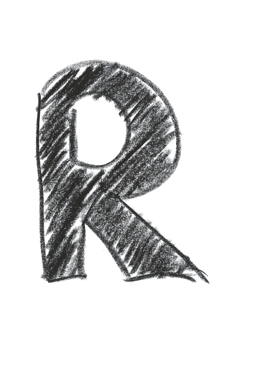 Chalkboard Style Letter R