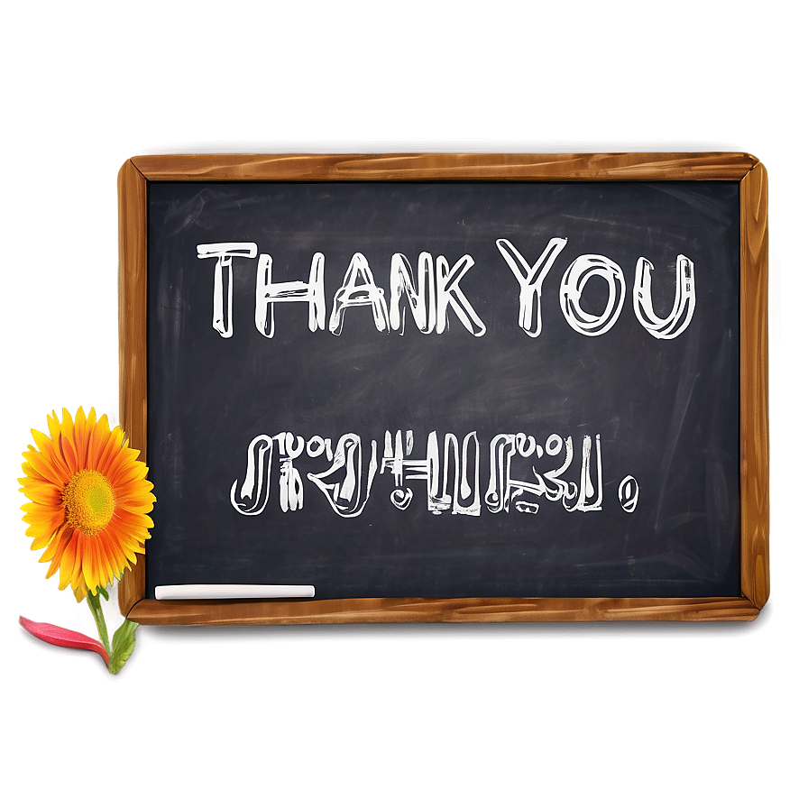 Chalkboard Thank You PNG 06112024 PNG with transparent background