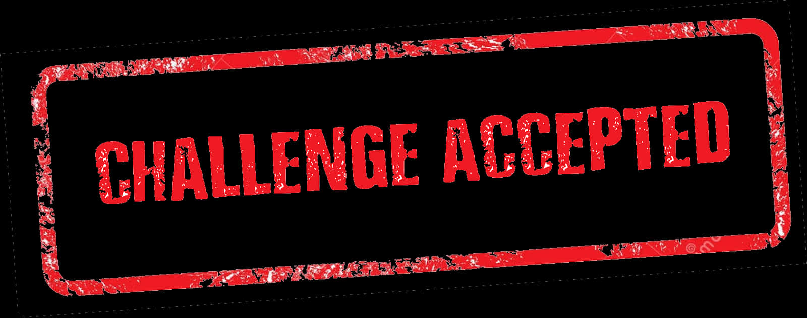 Challenge Accepted Stamp PNG image with a transparent background, free high-resolution download