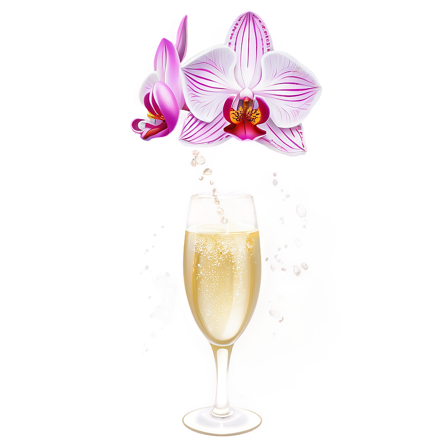 Champagne And Orchids Png 05232024