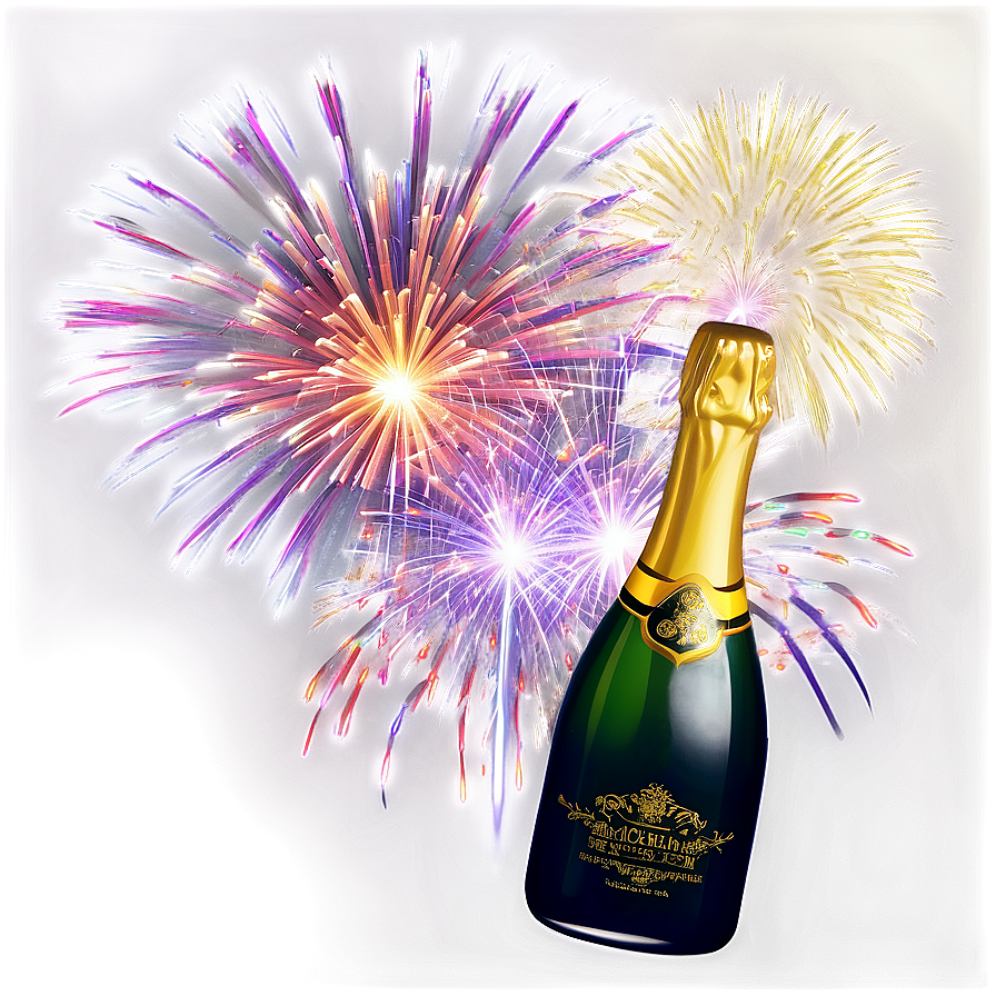 Champagne Festive Fireworks Png 79