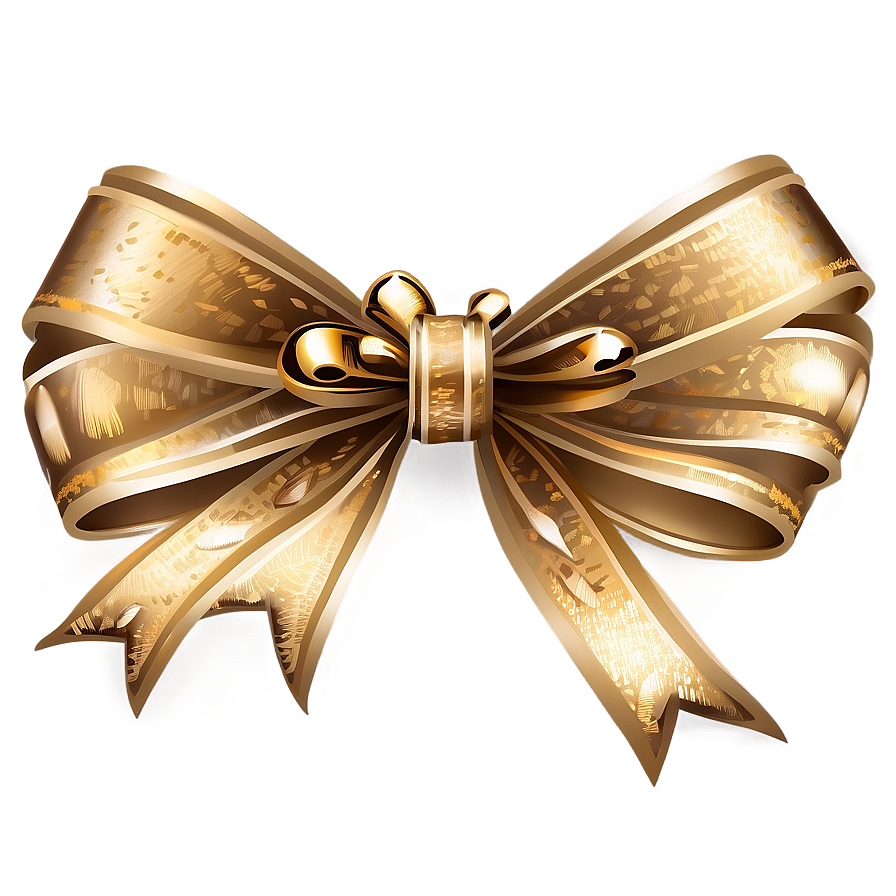 Champagne Gold Gift Bow Png Hdk