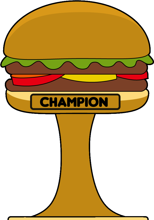 Champion Trophy Burger Illustration