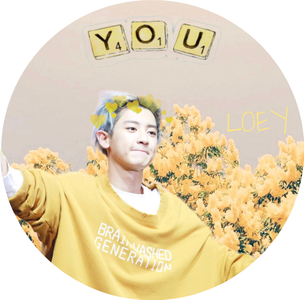 Chanyeol Yellow Sweater Floral Backdrop