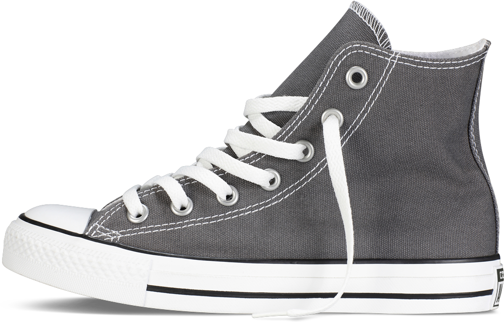 Charcoal High Top Converse, HD Png Download PNG with transparent background