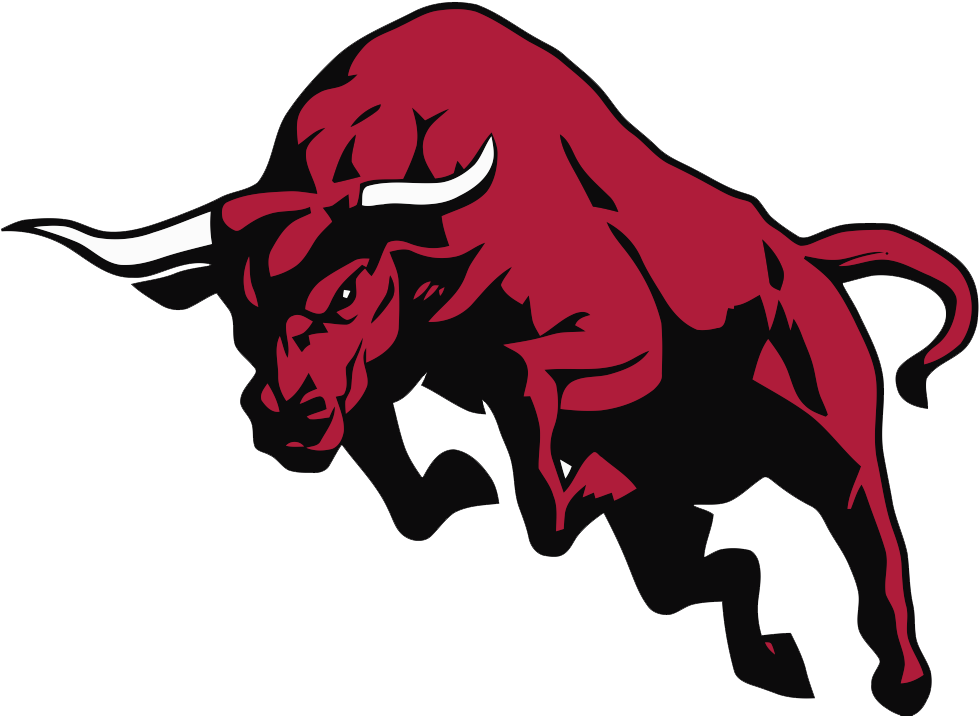 Charging Red Bull Graphic PNG with transparent background