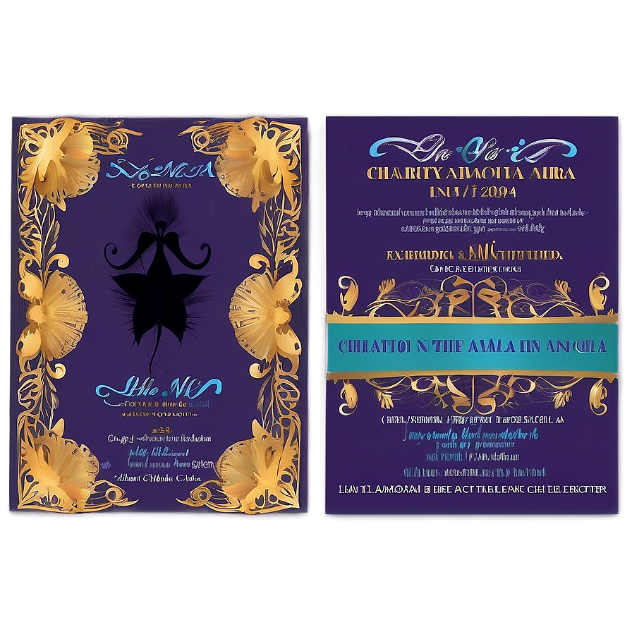 Charity Gala Invitation Png Cdp66