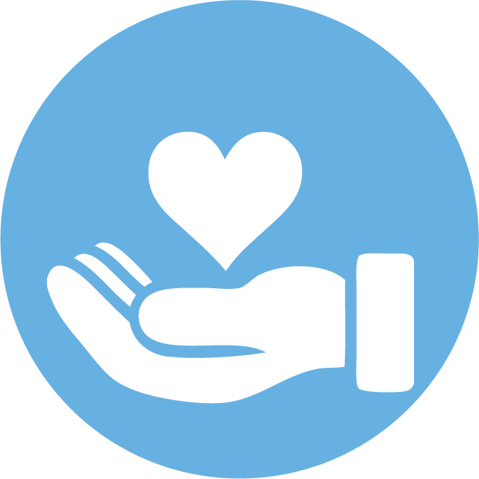 Charity Heart Hand Icon PNG with transparent background
