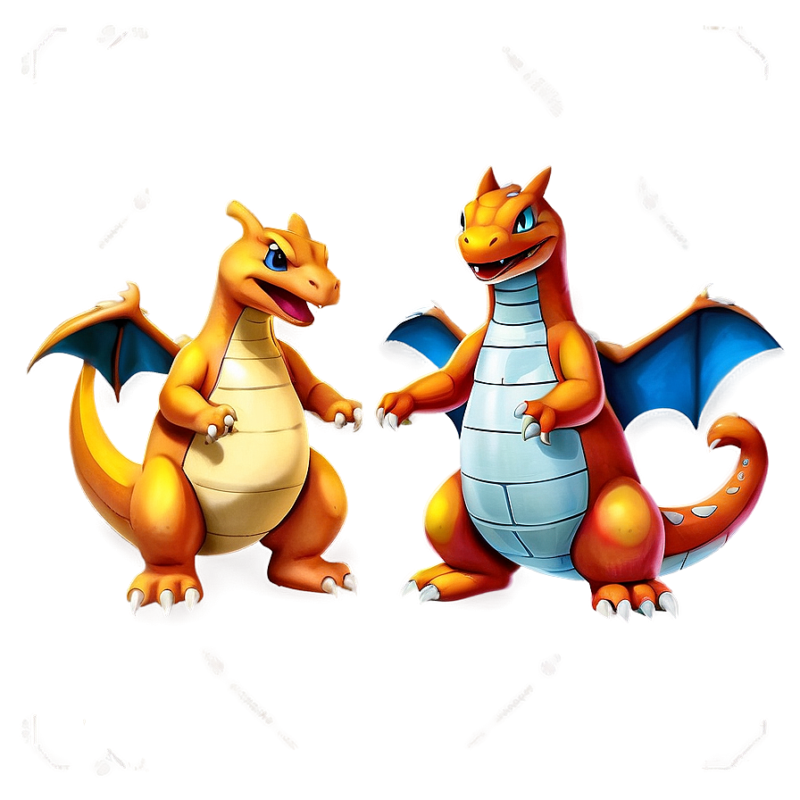Charizard and Charmander PNG epo51 PNG with transparent background