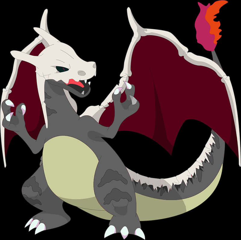 Charizard_ Animated_ Character_ Artwork.png PNG with transparent background