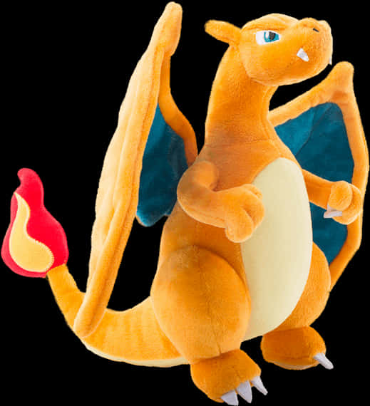 Charizard Plush Toy PNG with transparent background