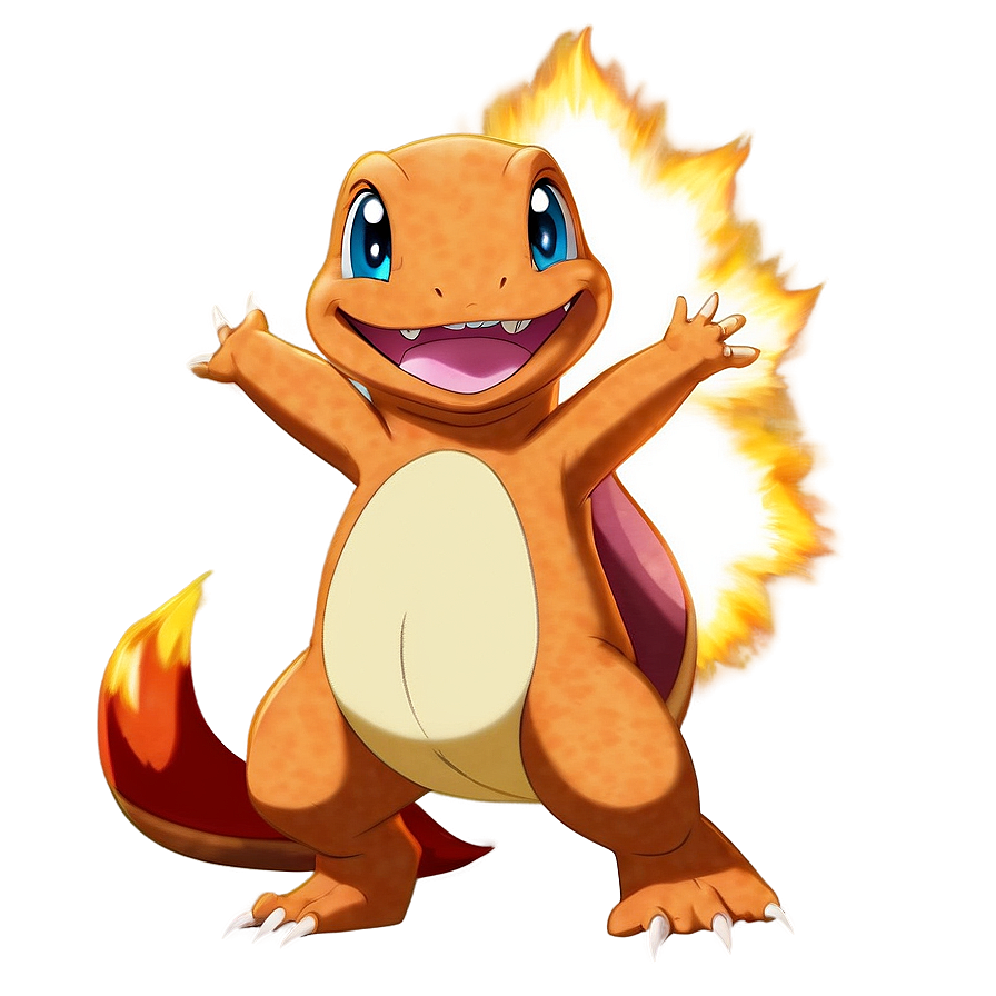 Charmander in Action Pose PNG 05212024 PNG with transparent background