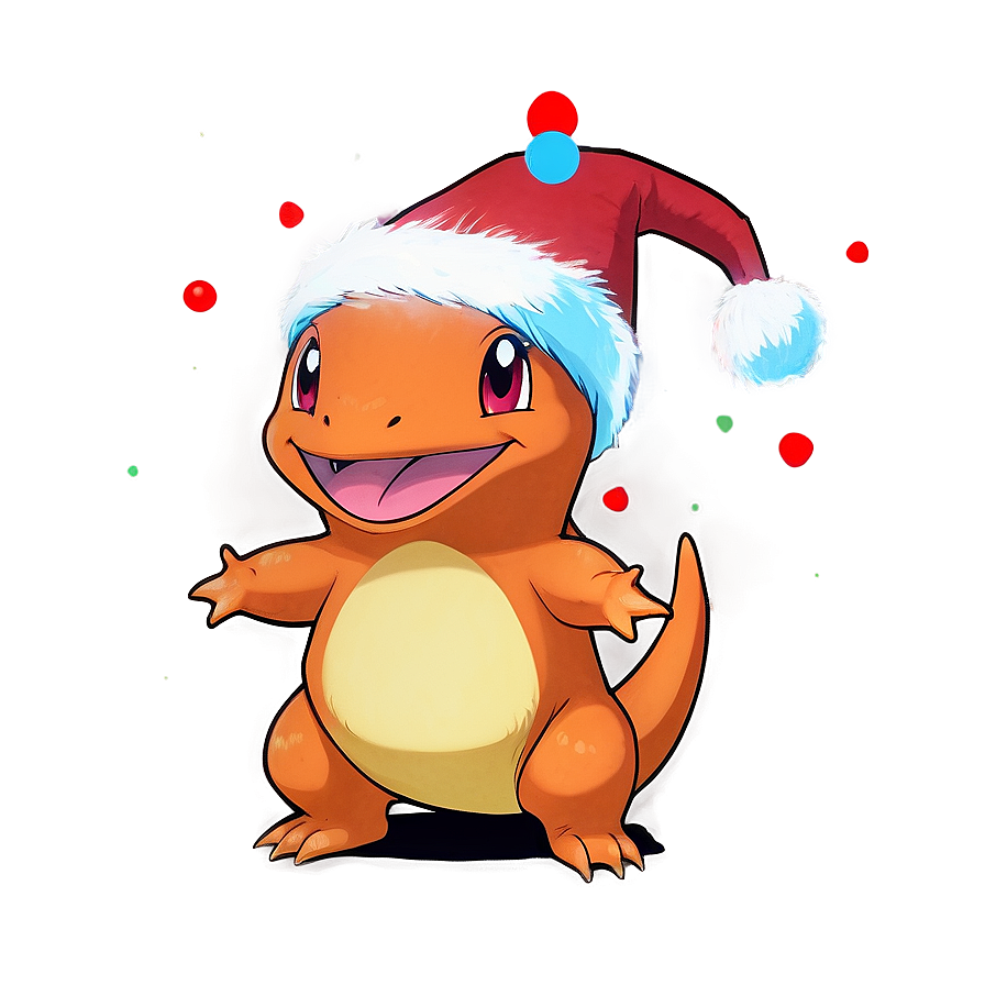 Charmander In Festive Hat Png 74