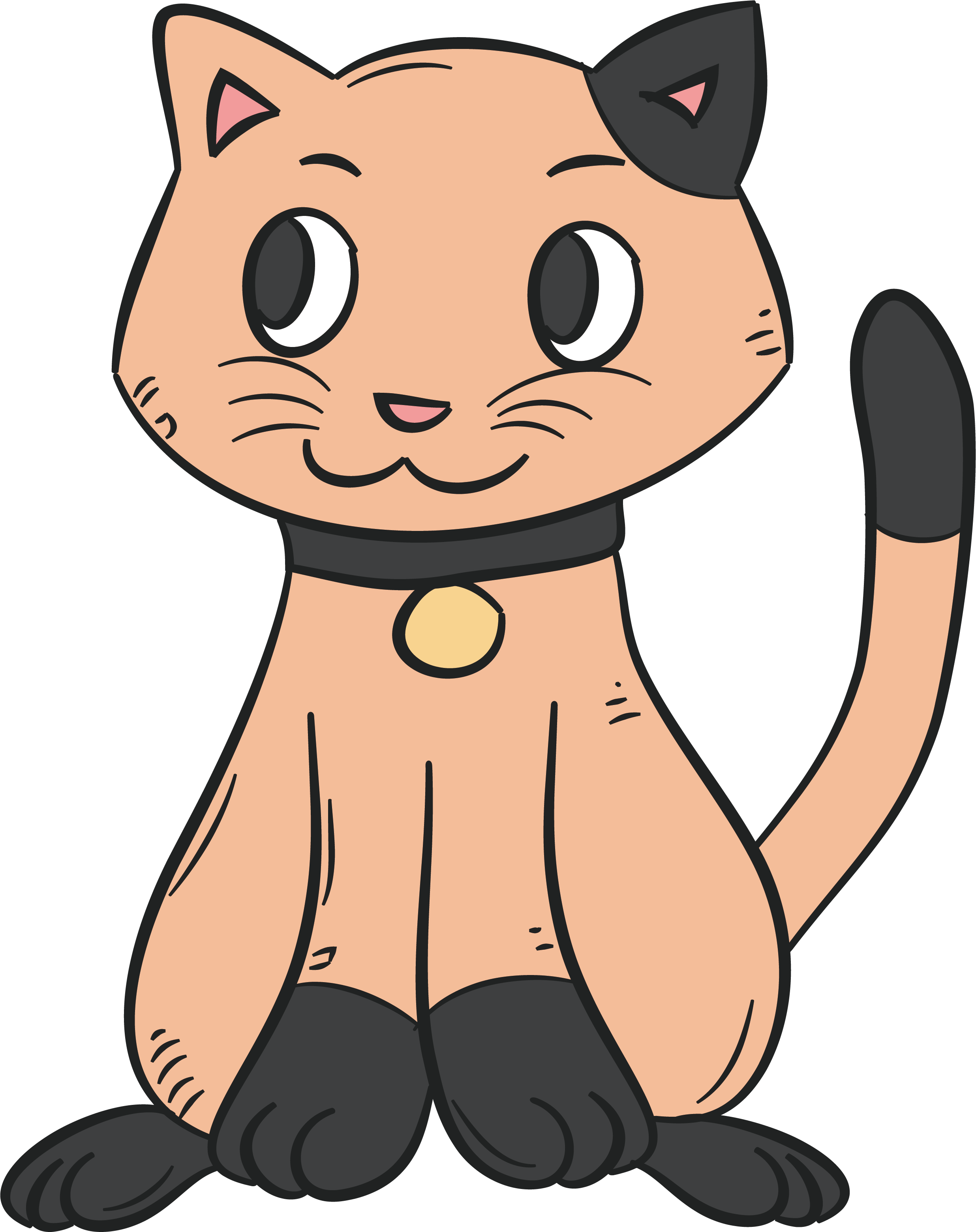 Kitten Whiskers Cat Clip Art - Cute Cat Clipart Transparent Background, HD Png Download PNG with transparent background