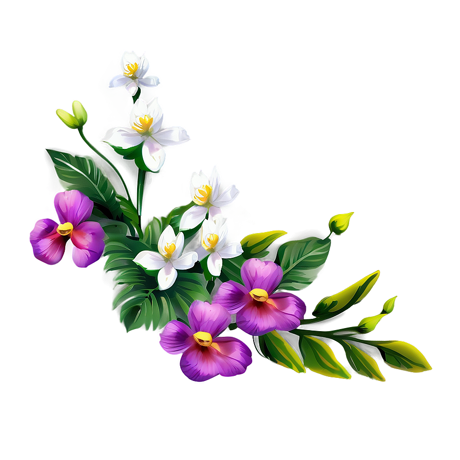 Charming Corner Flower Png 15