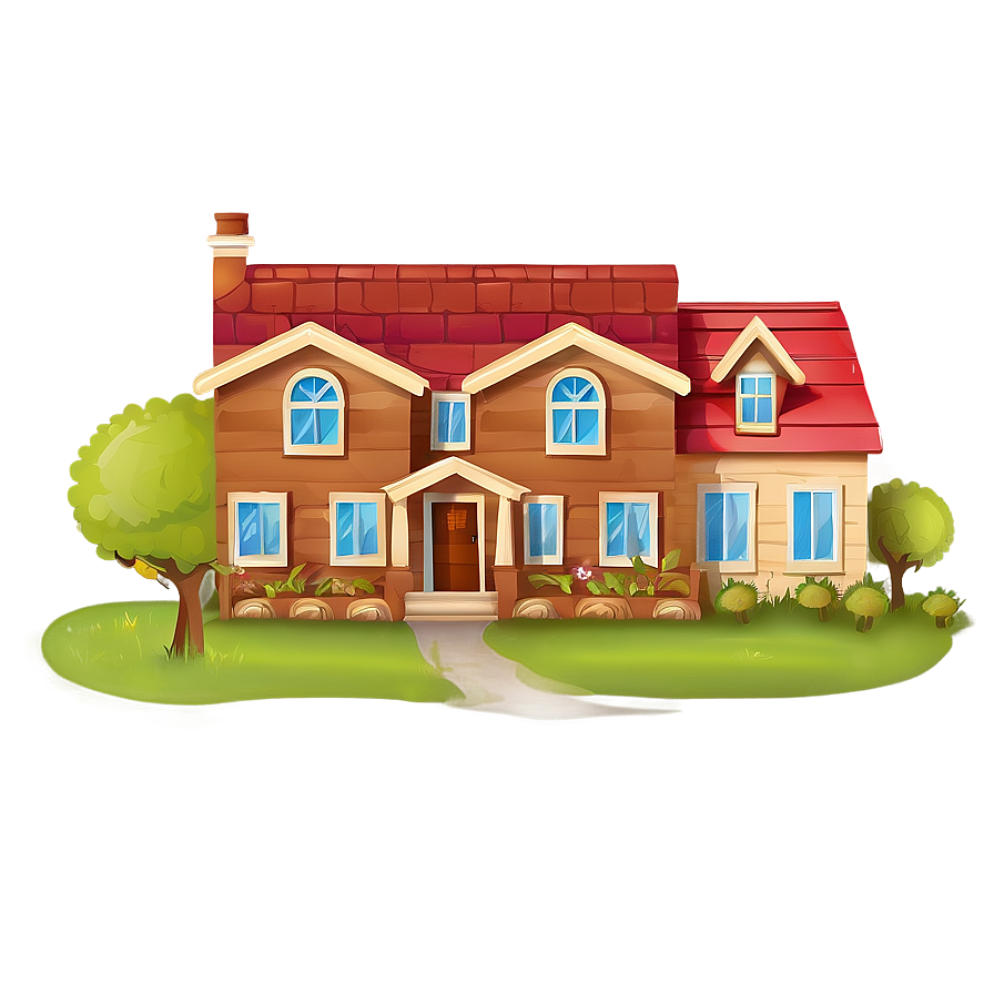 Charming Home Illustration Png 88