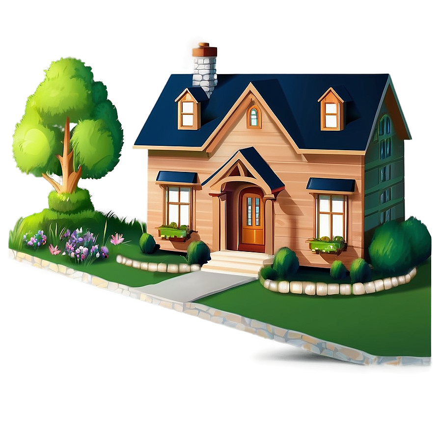 Charming Home Illustration Png Jkr90