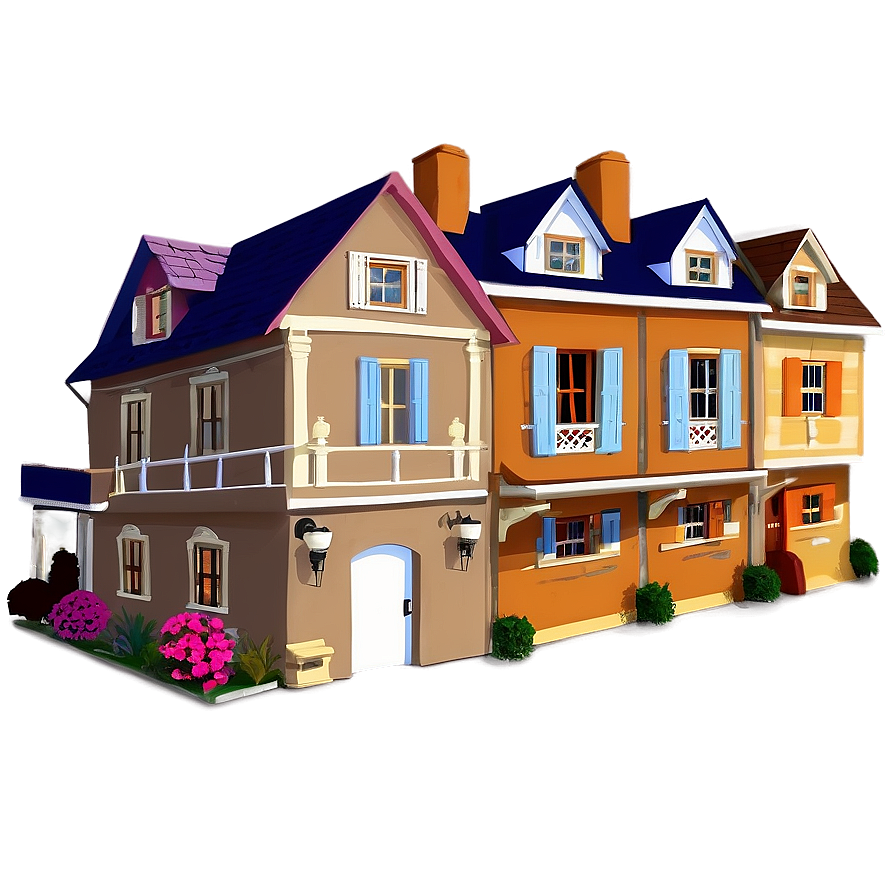 Charming Home Illustration Png Yck