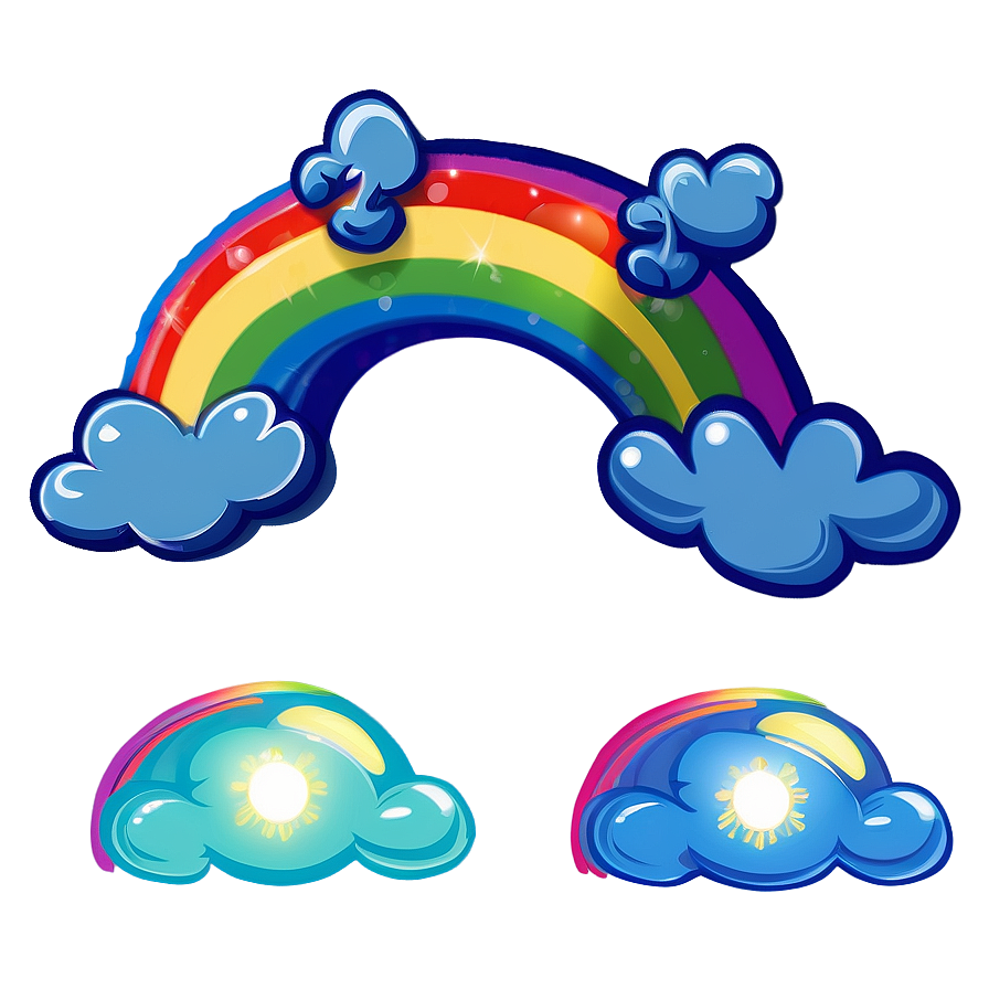 Charming Rainbow Cartoon Png 06252024