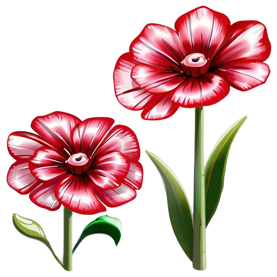 Charming Red Flowers Png 06122024