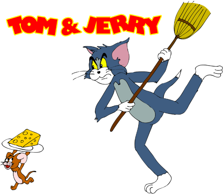 Chase Clipart Tom And Jerry - Tom And Jerry Tom Chasing Jerry, HD Png Download PNG with transparent background