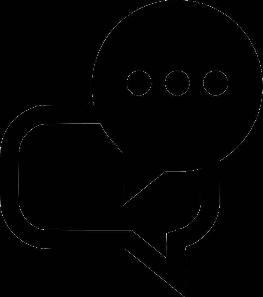 Chat Bubble Icon Outline PNG with transparent background
