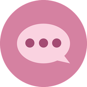 Chat Bubble Icon Purple Background