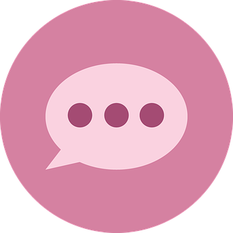 Chat Bubble Icon Purple Background PNG with transparent background