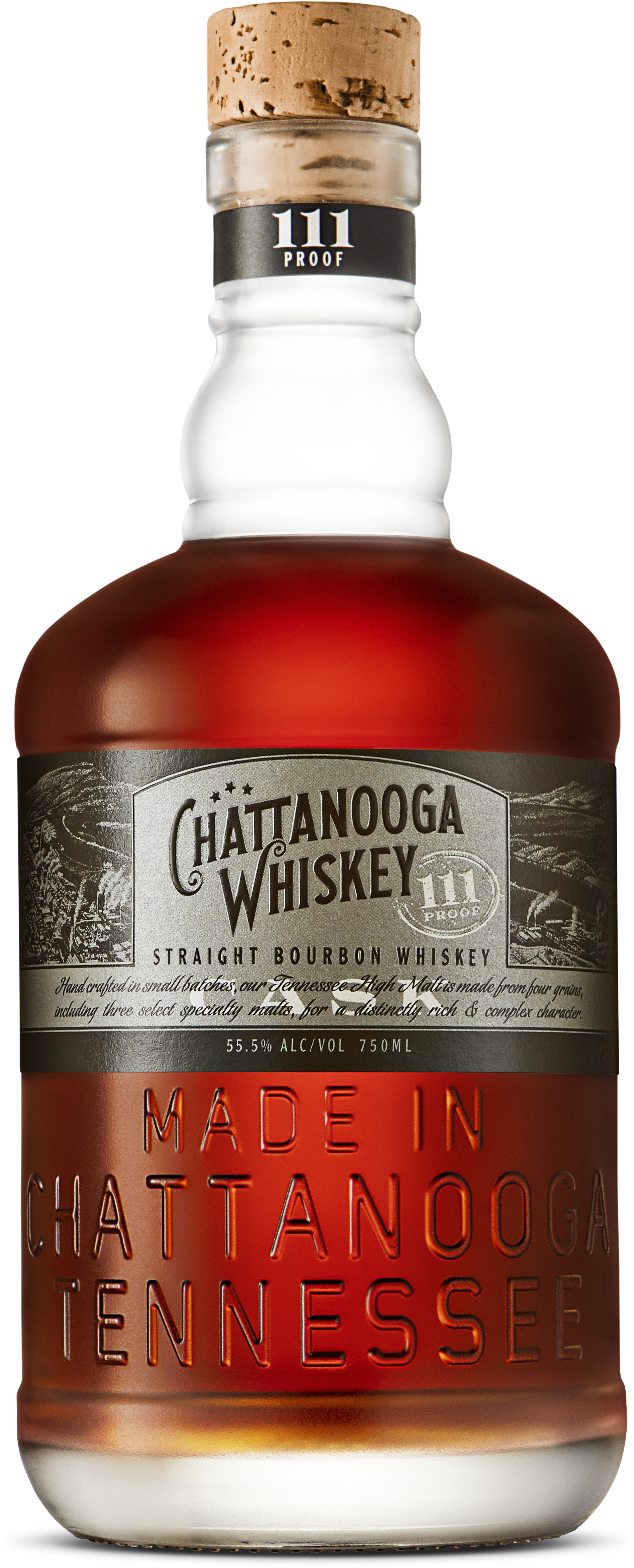 Chattanooga Whiskey111 Proof Bottle