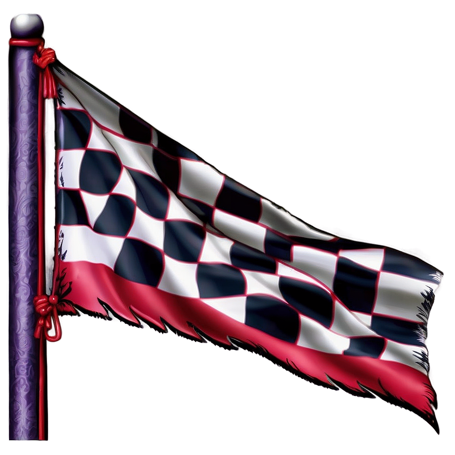 Checkered Flag Racing Banner Png 05212024