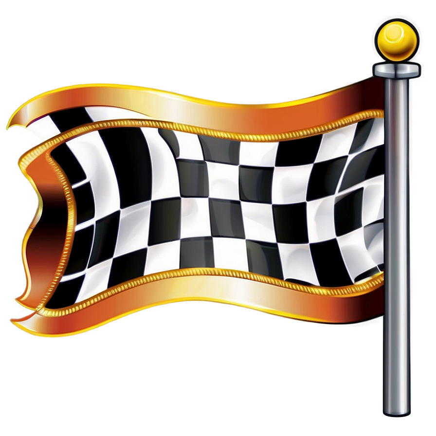 Checkered Flag Racing Victory Emblem Png Gqq84