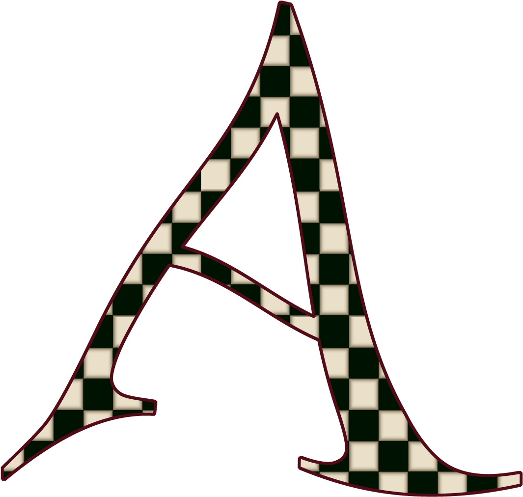 Checkered Letter A Graphic