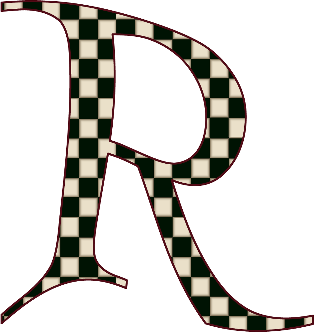 Checkered Letter R Design