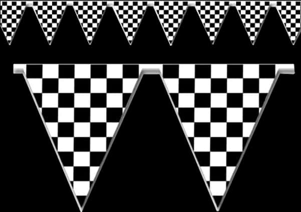 Pennant Stringers Checkered Flag - Racing Flag Triangle, HD Png Download PNG with transparent background