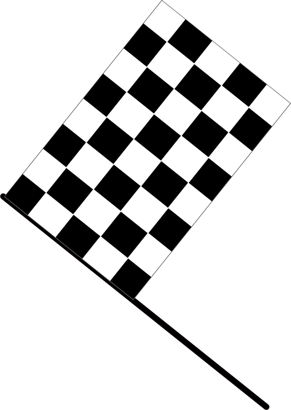 Checkered Racing Flag Graphic PNG with transparent background