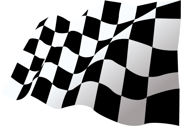 Checkered Racing Flag Waving