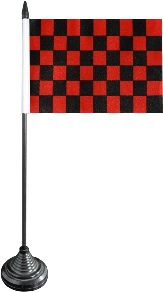 Checkered Red-black Table Flag - Flag, HD Png Download PNG with transparent background