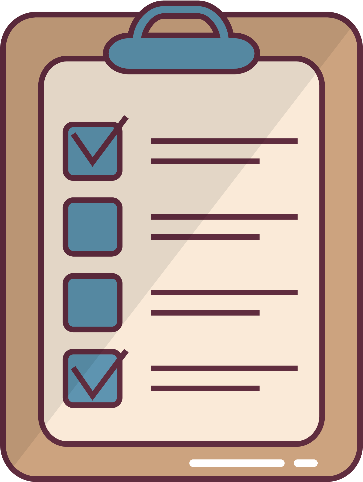 Checklist Clipart Graphic PNG with transparent background