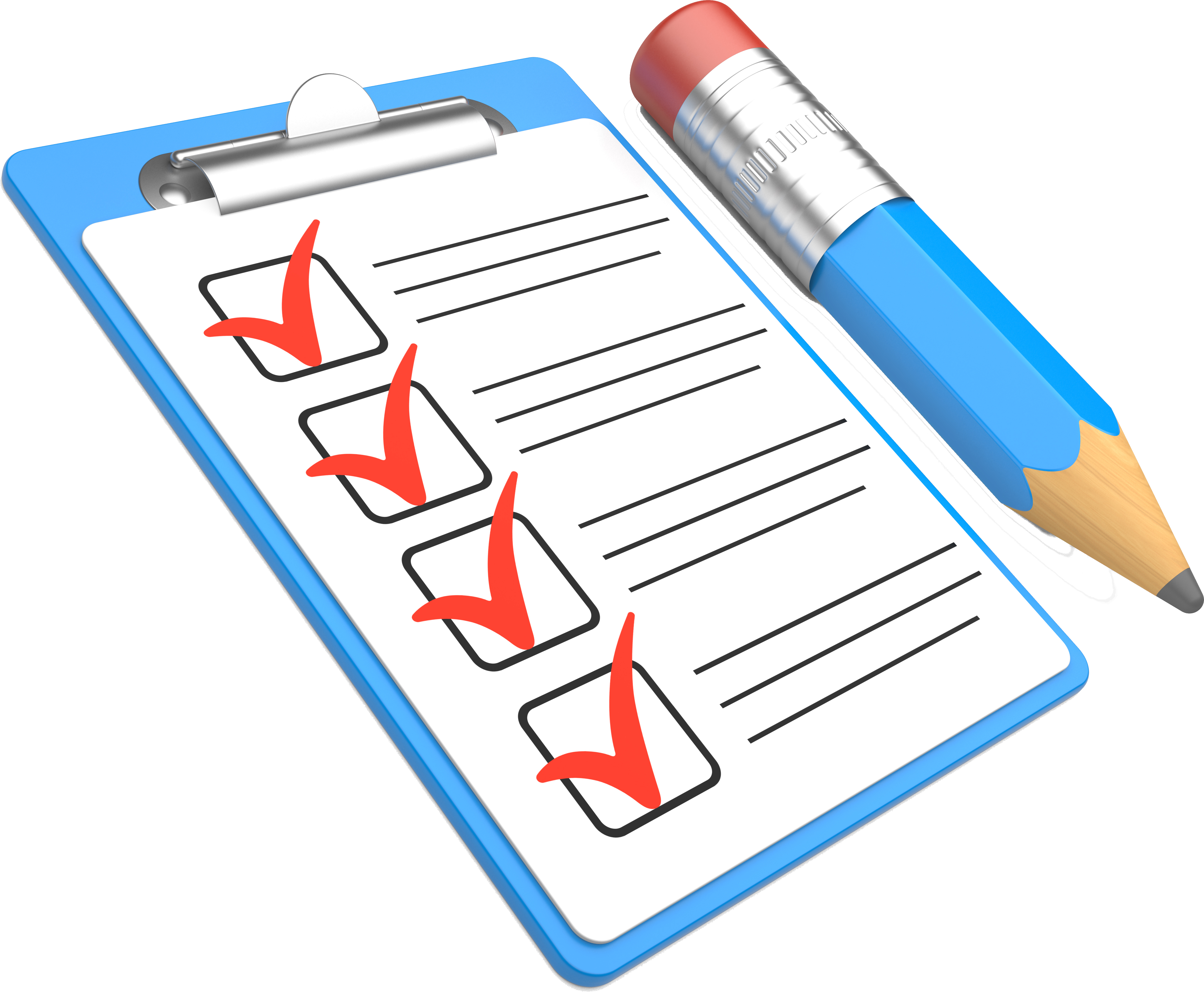 Checklist Completed Tasks Illustration PNG with transparent background