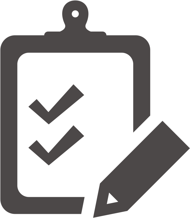 Checklist Icon Blue Background PNG with transparent background