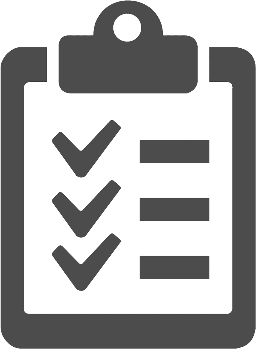Checklist Icon Blue Background PNG with transparent background