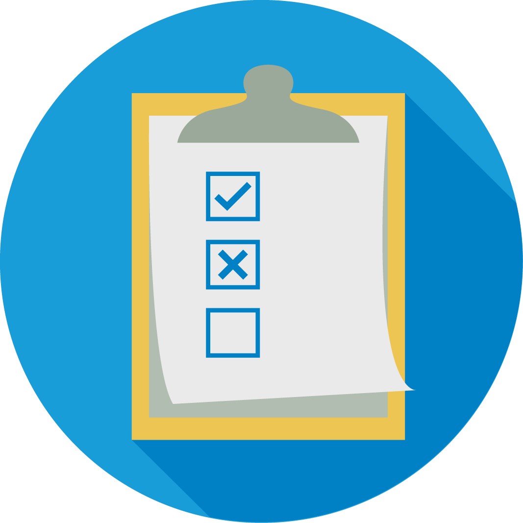 Checklist Icon Flat Design PNG with transparent background