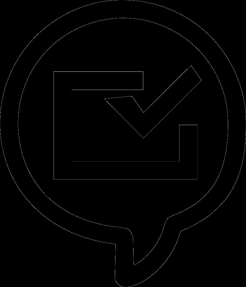 Checkmark Bubble Icon Outline