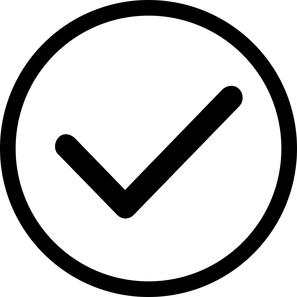 Checkmark Icon Black Background