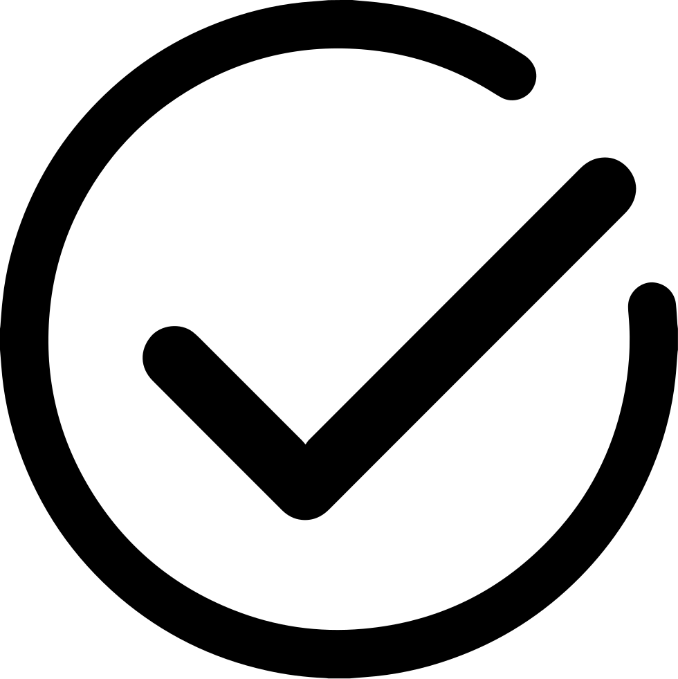 Checkmark Symbol Black Background