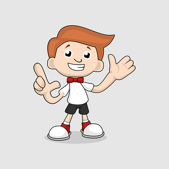 Cheerful Cartoon Boy Vector