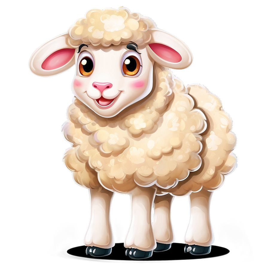 Cheerful Cartoon Sheep Png 06272024