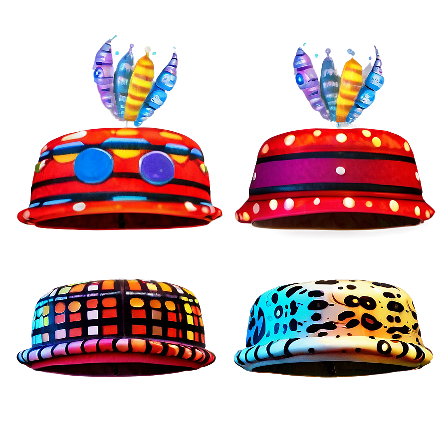 Cheerful Celebration Hats PNG 05232024 PNG with transparent background